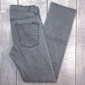 7 For All Mankind Mens Slimmy Jeans Size 31x32 Gray Chech Mid Rise Denim Pants